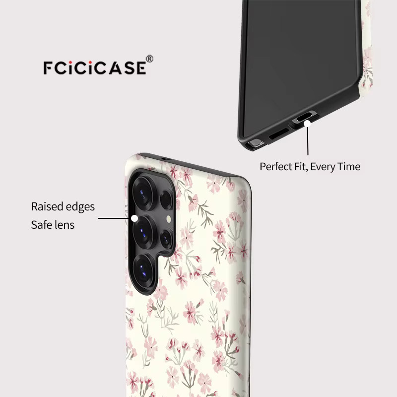 Fcicicase S26 Edge Painting Flower Handyhülle für Samsung Galaxy S26 Ultra und S26 Plus, 2 in 1 Dual Layer Acryl Cover, Multicolour - Bild 4