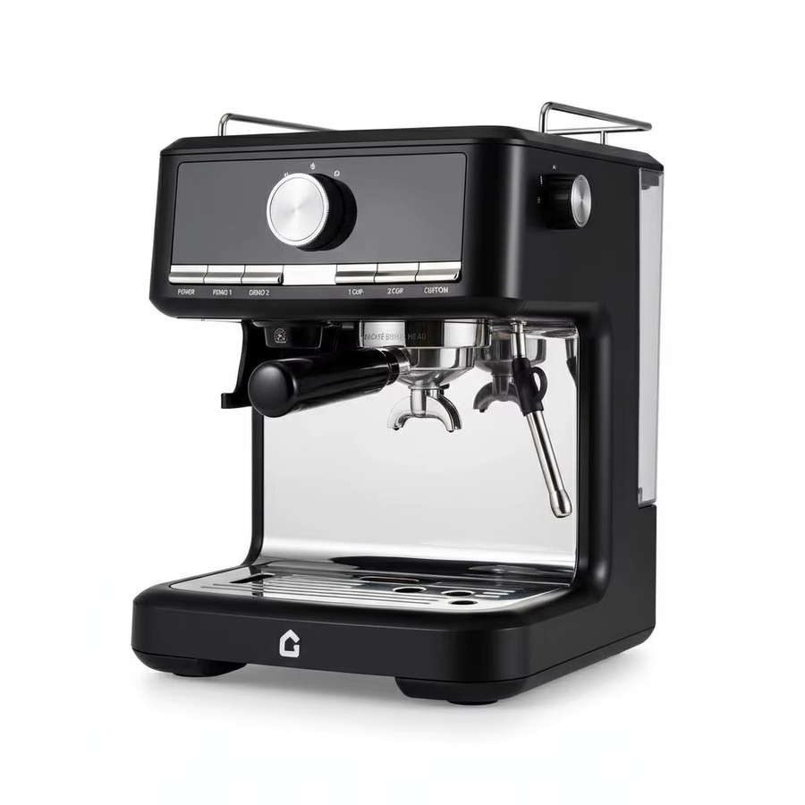HiMISS Espressomaschine in Schwarz mit integriertem Mahlwerk, 30 Mahlgradstufen und Milchaufschäumer für Cappuccino und Espresso mit 15 Bar Druck - Bild 7
