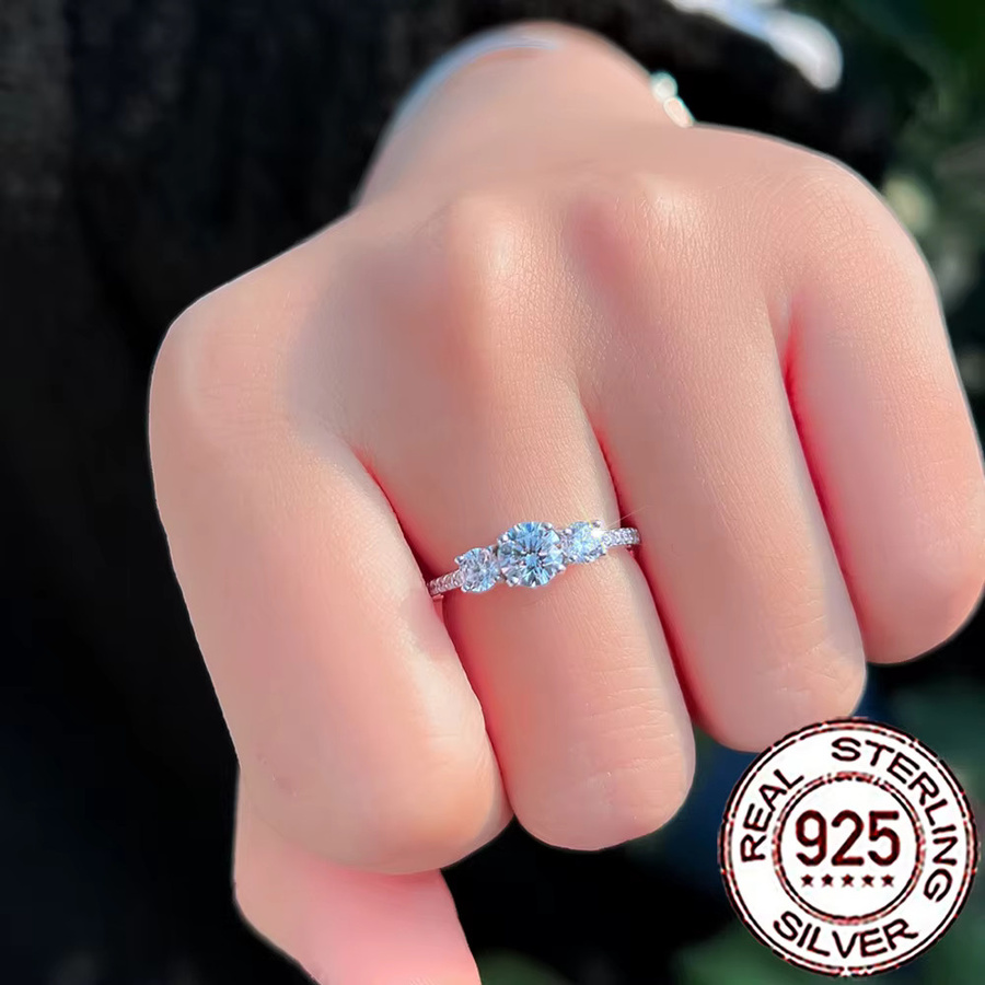 CWWZircons Ring, 925 Silber, Zirkonia, Damen - Bild 3