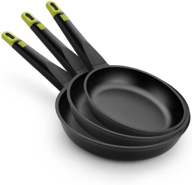 BRA Pfannenset Foodie 3-teilig aus Aluminium in Schwarz mit Antihaftbeschichtung - Bild 1