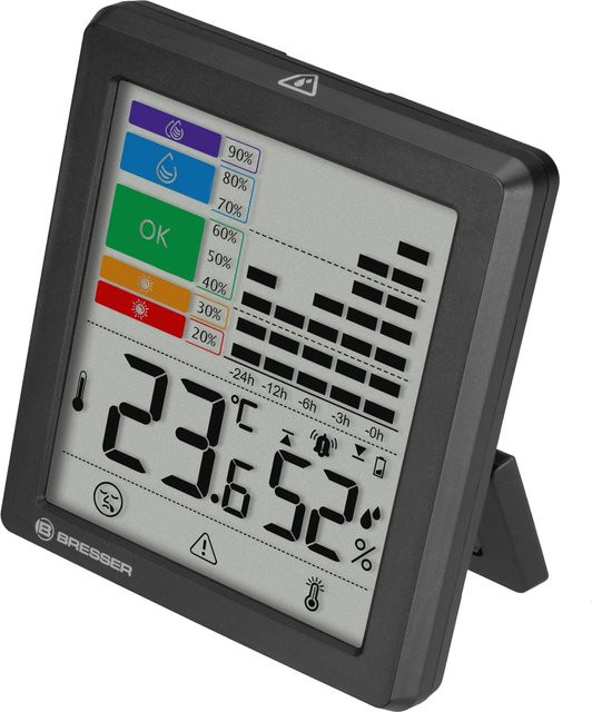 Bresser Thermo-Hygrometer mit Schimmelalarm in Schwarz - Bild 1