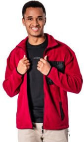 STIER Herren Zip Fleece M in Deep Red - Bild 1