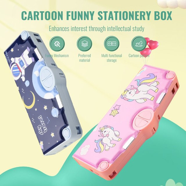 Anowee Kawaii Federmäppchen in Pink, multifunktionale Stiftbox für Mädchen und Bürobedarf - Bild 1