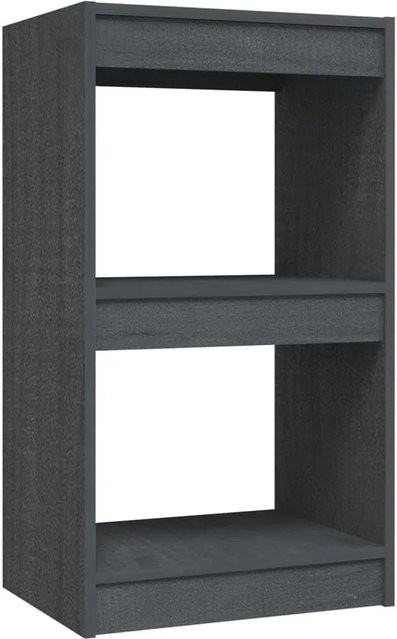 vidaXL Bücherregal aus massivem Kiefernholz in Grau, B/T/H: 40 x 30 x 71,5 cm - Bild 1