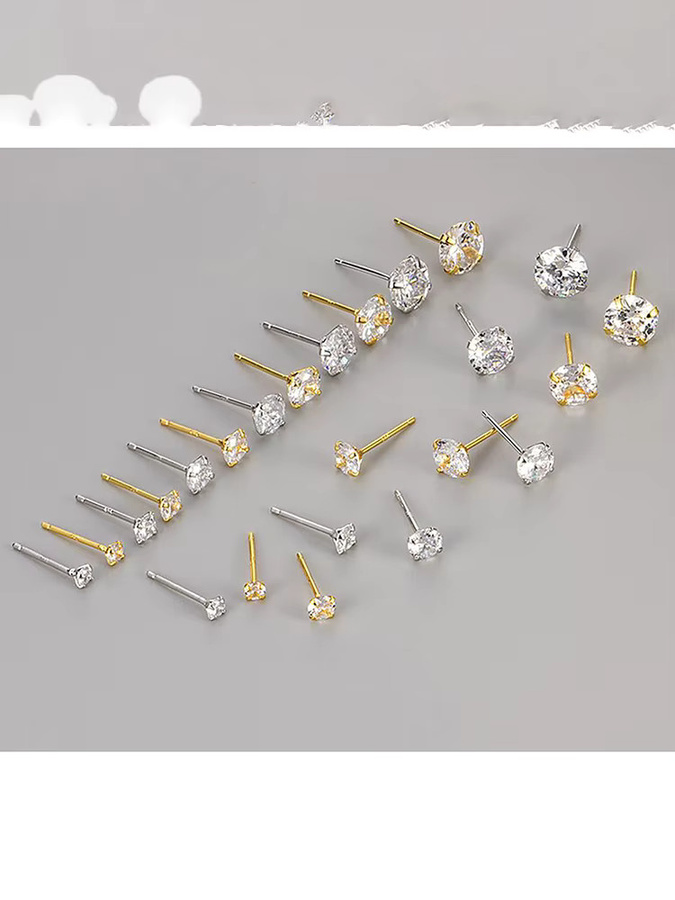 Ohrringe 925 Sterling Silber, Zirkon, Damen - Bild 2