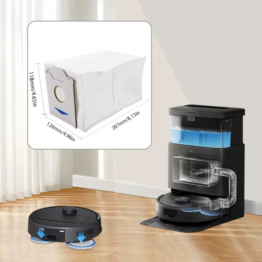Ecovacs Staubbeutel für DEEBOT N30 Pro N30 Pro Omni N30 Omni Roboterstaubsauger Zubehör Weiß - Bild 2