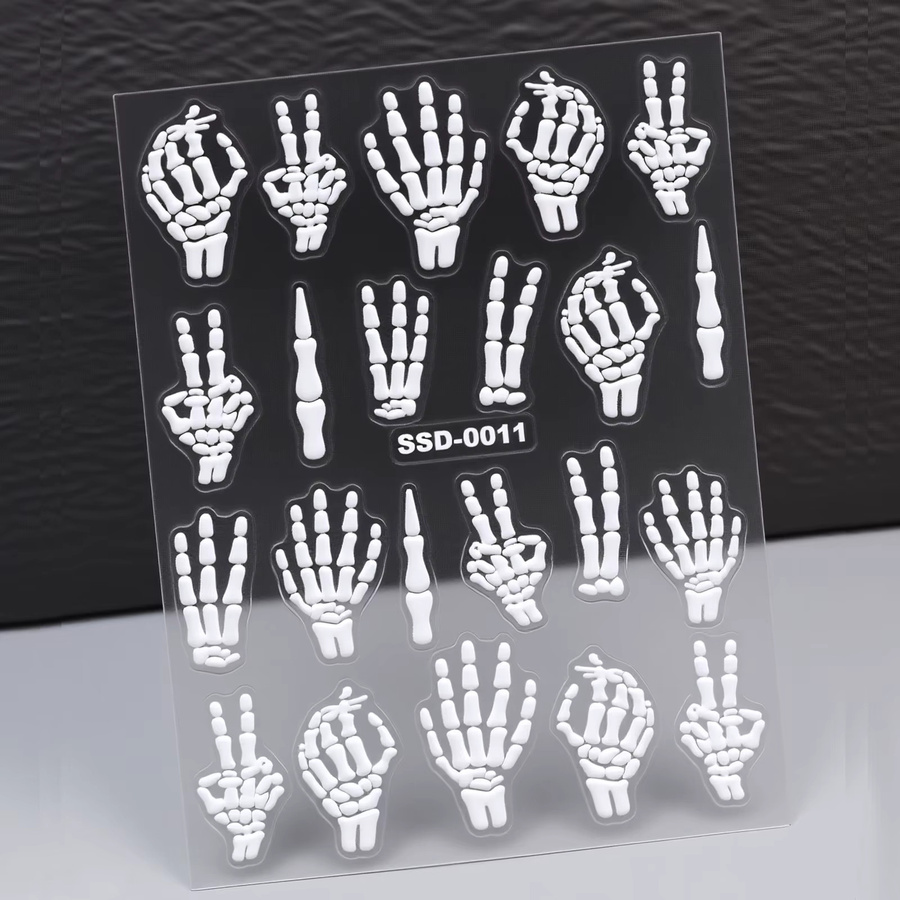 Misscheering Nagelkunst-Aufkleber, Weiß, Matt, Unisex - Bild 5