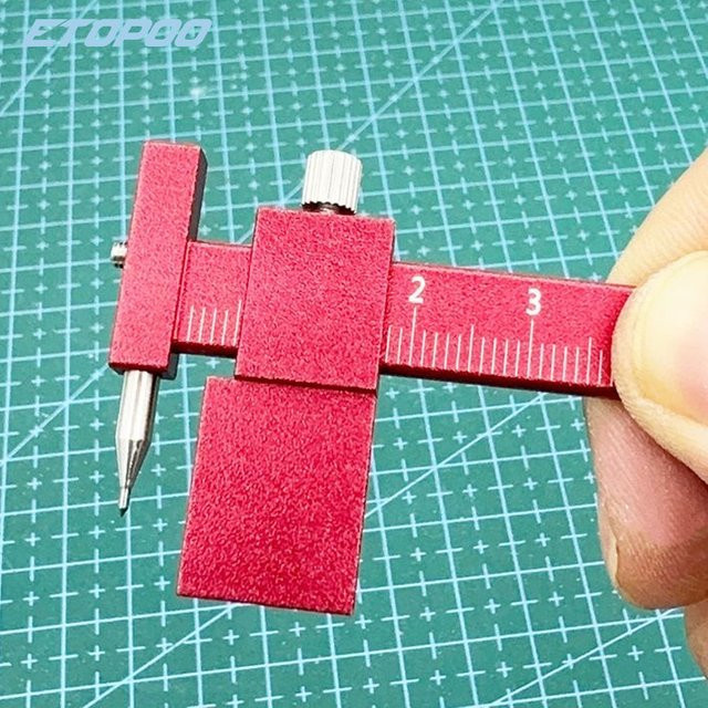 ETOPOO Paralleler Schaber für äquidistente Schriftrineale zur Konturierung von Modell-DIY-Baugruppen in Beige und Rot - Bild 1