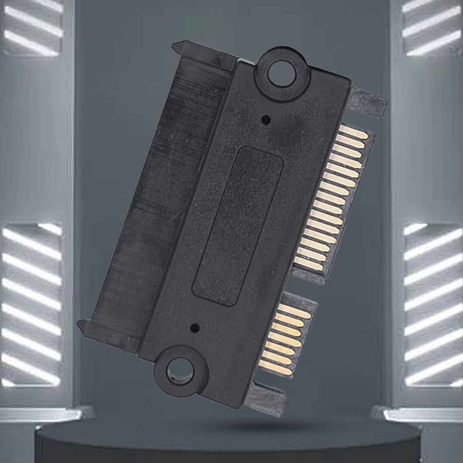 VODOOL SATA Männlich zu Weiblich Power Daten Konverter 22Pin Adapter in Schwarz - Bild 3