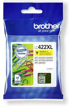 Original Brother Tintenpatrone LC-422XLY Gelb für Inkjet-Drucker - Bild 1