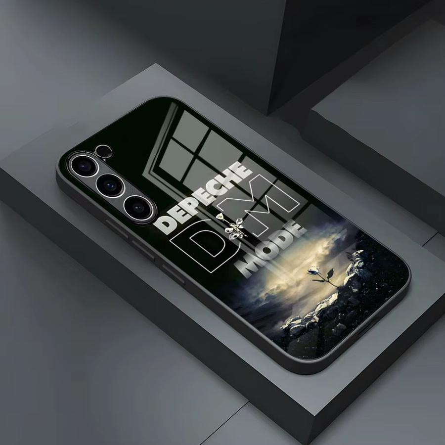 Depeche Mode Handyhülle mit Glasabdeckung für Samsung Galaxy S23 S24 S25 S26 Ultra, S22 S21 S20 FE, A54 A34 A53 A16 in Schwarz - Bild 2