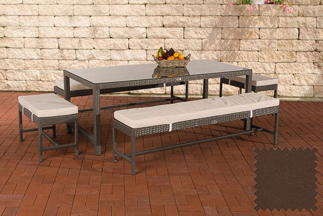 TPFGarden Sitzgruppe Hawanna in Terrabraun und Grau aus Aluminium mit Polyesterbezug - Bild 1