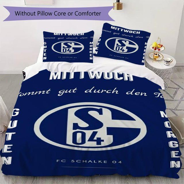 FC Schalke 04 Bettwäsche-Set On My Love Home mit Bettbezug und 2 Kissenbezügen, Blau, B/T/H: 240 x 220 cm - Bild 1
