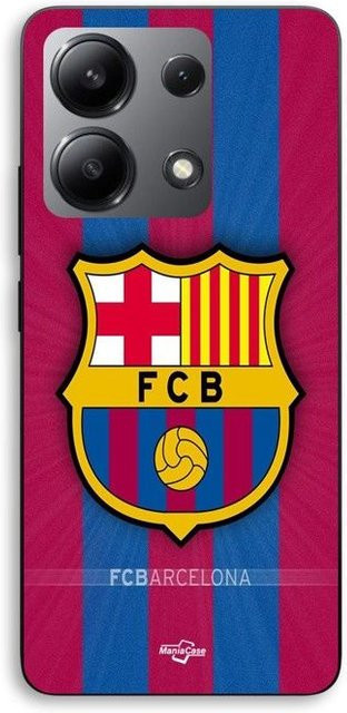 Maniacase Handyhülle für Xiaomi Redmi Note 13 4G mit FC Barcelona Logo in Schwarz und Multicolour - Bild 1