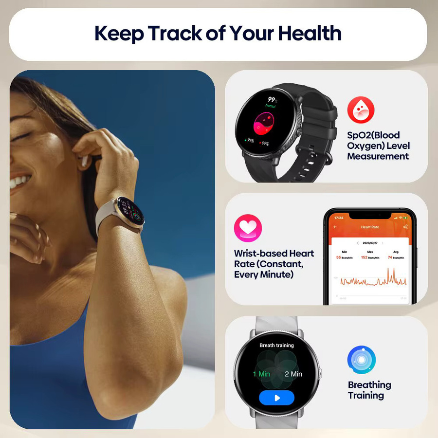 Zeblaze Smartwatch, Gold, Edelstahl, Damen - Bild 4