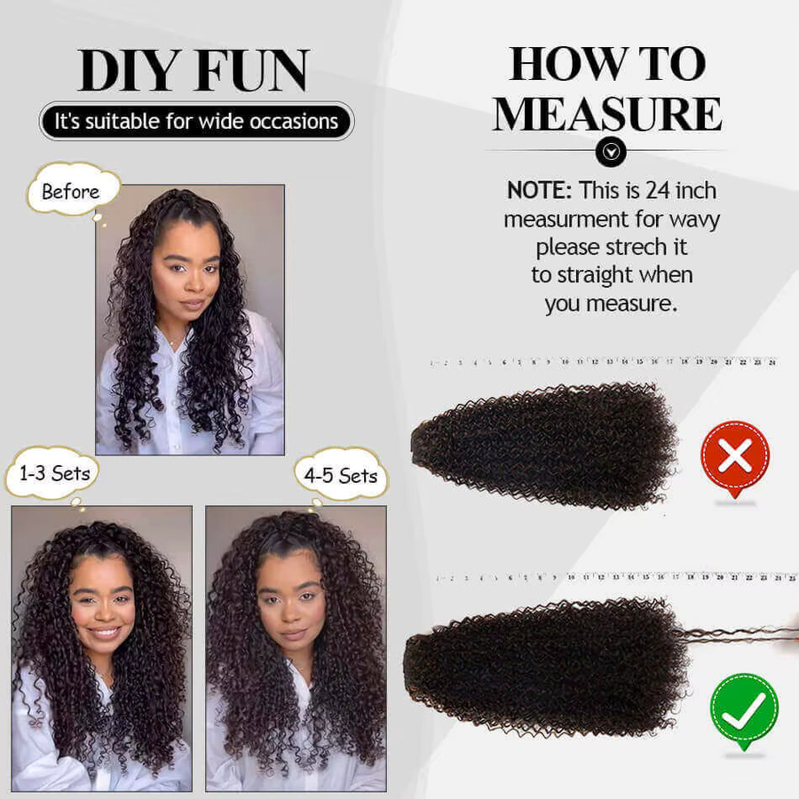 Alana beauty Clip-in-Haarverlängerung, synthetisch, lockig, 26 Zoll, 7 Teile/Satz - Bild 4