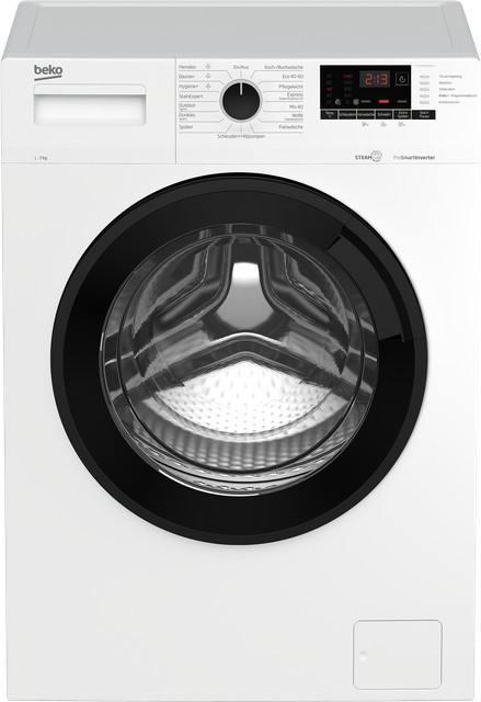 Beko Waschmaschine FH714AFL in Weiß mit 7 kg Tragfähigkeit, 1400 U/min Schleuderdrehzahl und Dampfprogrammen - Bild 1