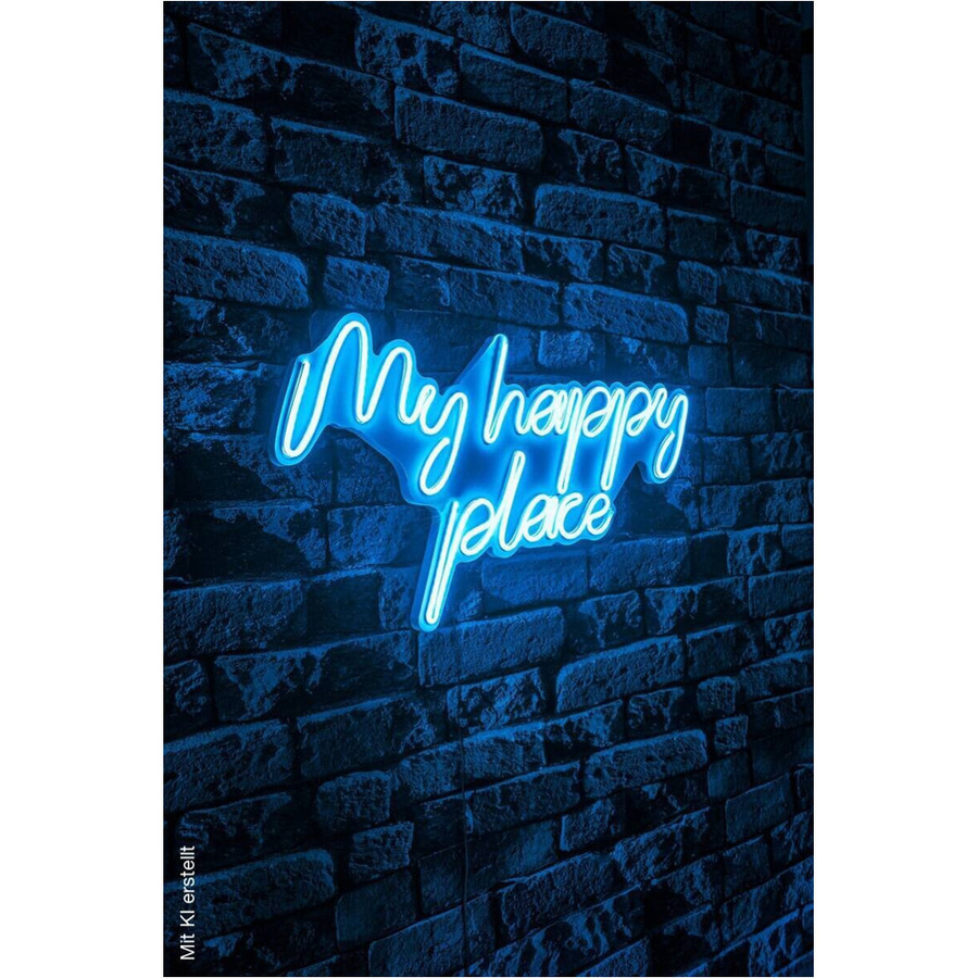 Opviq LED-Wandleuchte in Blau aus PVC für den Garten, B/H/T: 55 x 31 x 2 cm - Bild 2