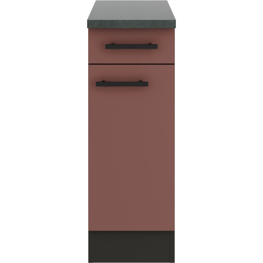 OPTIFIT Nizza407 Küchen-Unterschrank in Rostrot mit modernem Design und melaminbeschichteter Qualitätsspanplatte, Breite: 30 cm - Bild 2