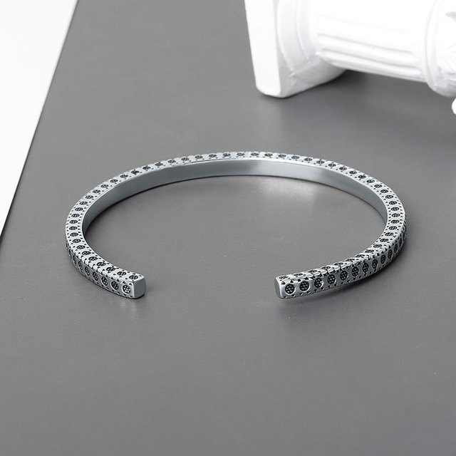 Cеребро Armband, silberfarben, Punktmuster, Damen und Herren - Bild 1