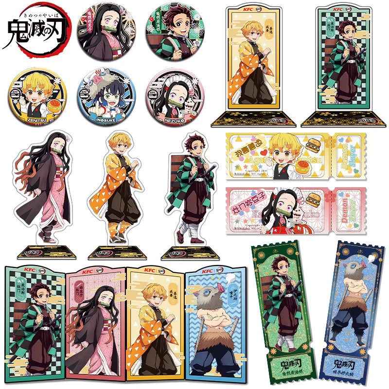 Bandai Demon Slayer Acryl-Ständer Schlüsselanhänger, Set / Bundle, Kunststoff, Bunt / Mehrfarbig - Bild 4