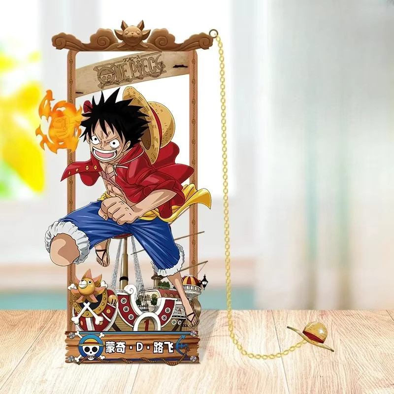 Bandai One Piece Actionfiguren Metall Lesezeichen, Luffy Zoro Ace - Bild 2