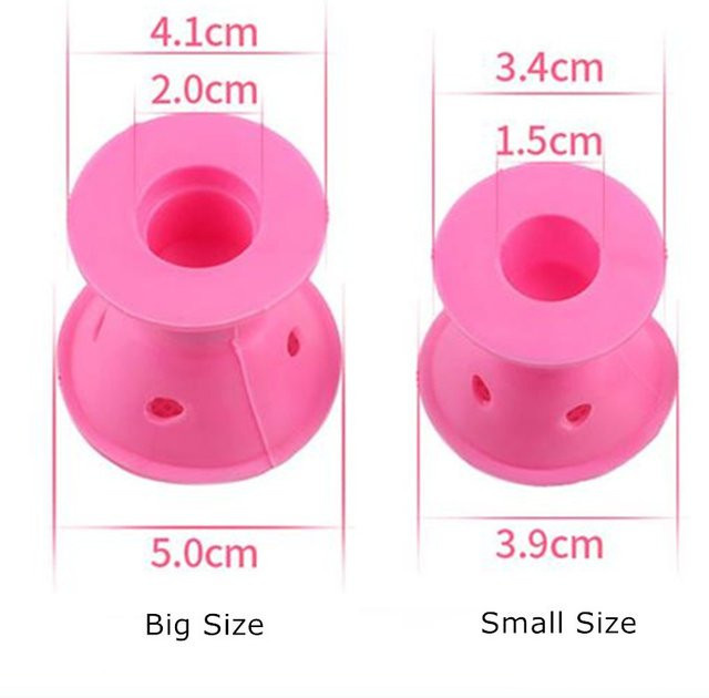 Haar Curler Silikon, Rosa, 10/20 Stück, Damen - Bild 1