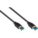 Good Connections USB 3.2 Anschlusskabel USB-A auf USB-A, 10 Gbit/s, schwarz, Länge: 1 m - Bild 1