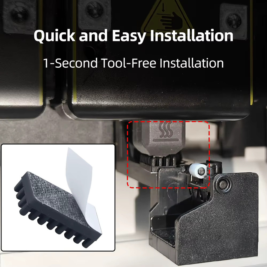 Snapmaker Silikon-Düsenbürste mit Parkpad für 3D-Drucker, 4er-Set, Schwarz - Bild 5