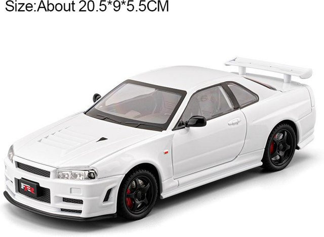 Linyi Toy Car Gtr-R34 M3 Modelle, Sportwagen, 1:24, mit Licht und Geräusch, ab 14 Jahren - Bild 1