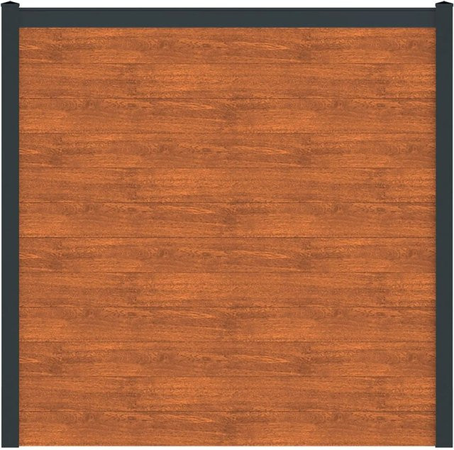 Vidual Sichtschutzzaun Snap 140 aus Aluminium in Light Oak, blickdicht, Aufdübelung, Höhe: 175 cm, Breite: 23,06 m - Bild 1