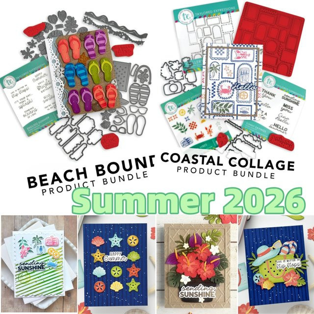 Metall-Stanzformen Strandblüten mit transparenten Stempeln für Scrapbooking, Prägung und DIY-Geschenkkarten - Bild 1