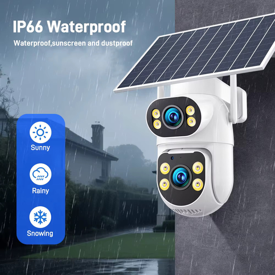 Yoosee 4G Solar-Sicherheitskamera mit Dual-Screen und 4K Auflösung, kabellose CCTV Überwachung in Weiß, ohne WLAN erforderlich - Bild 6