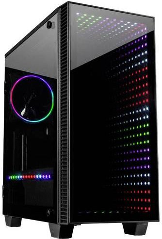 Inter-Tech X-608 Infinity Micro Tower PC-Gehäuse in Schwarz mit USB-C und USB-A Anschlüssen - Bild 1