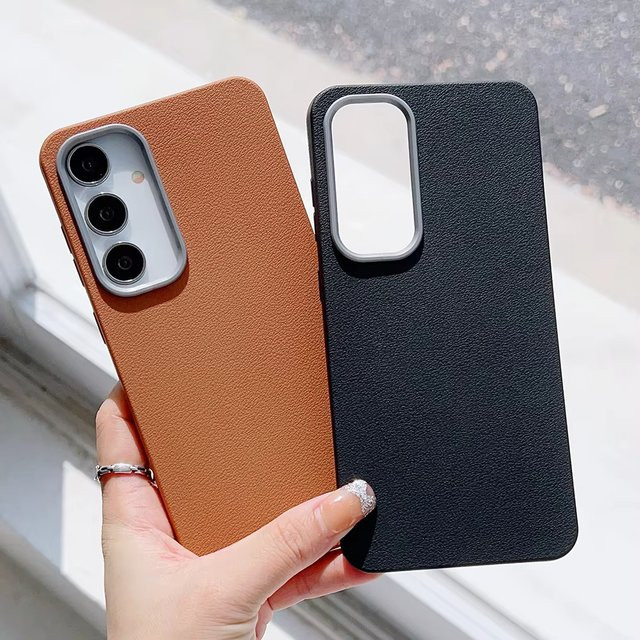 Magnetische Lederhülle in Blau für Samsung Galaxy S25 S24 S23 S22 S21 S20 Serie mit mattem Soft Bumper und Wireless Charge Funktion - Bild 1