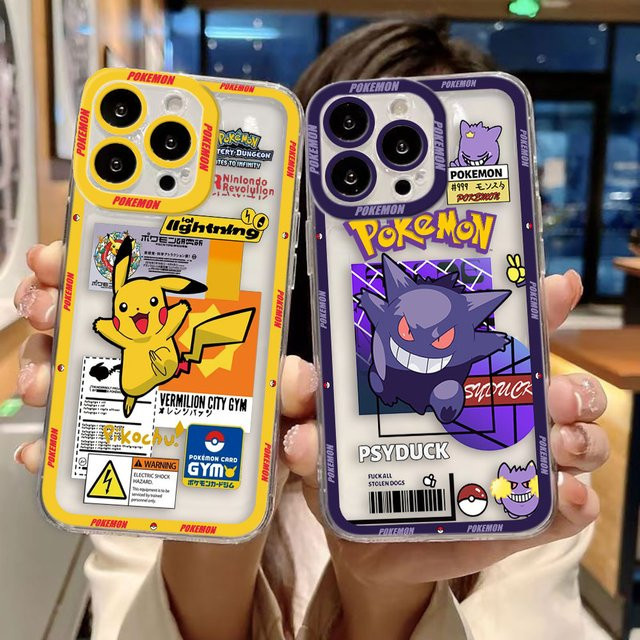 Transparente Handyhülle mit Bulbasaur, Gengar und Jigglypuff für Apple iPhone 17 Air 16 15 14 13 12 11 Pro Max Plus 8 7 - Bild 1