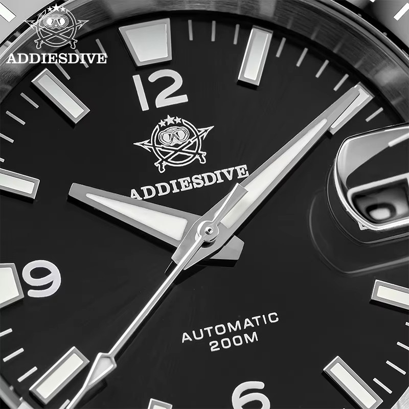 ADDIESDIVE Taucheruhr, Automatik, Edelstahl, Keramiklünette, Grün, Herren - Bild 3