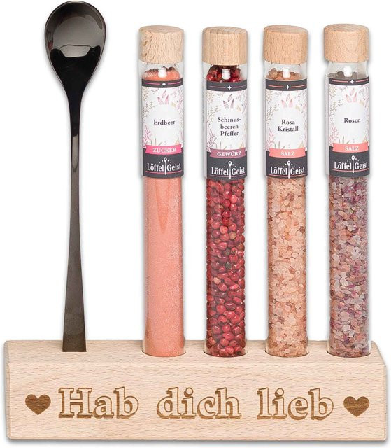 Löffelgeist Rosa Kristallsalz mit Rosenblütenblättern 184 g - Bild 1