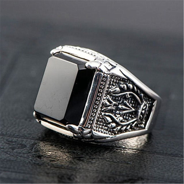 SAY Ring 925 Silber, Vintage, Kristall, Unisex - Bild 1