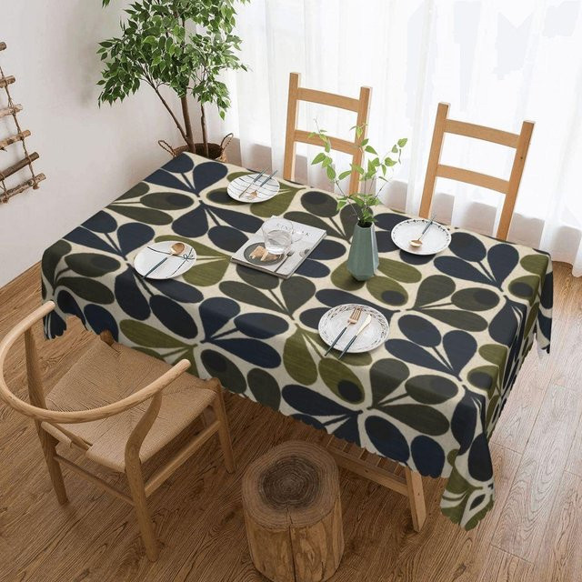 Rechteckige Tischdecke Orla Kiely mit abstraktem Design, Ölbeständig und Wasserabweisend, Mehrfarbig, B: 137 cm, L: 183 cm - Bild 1
