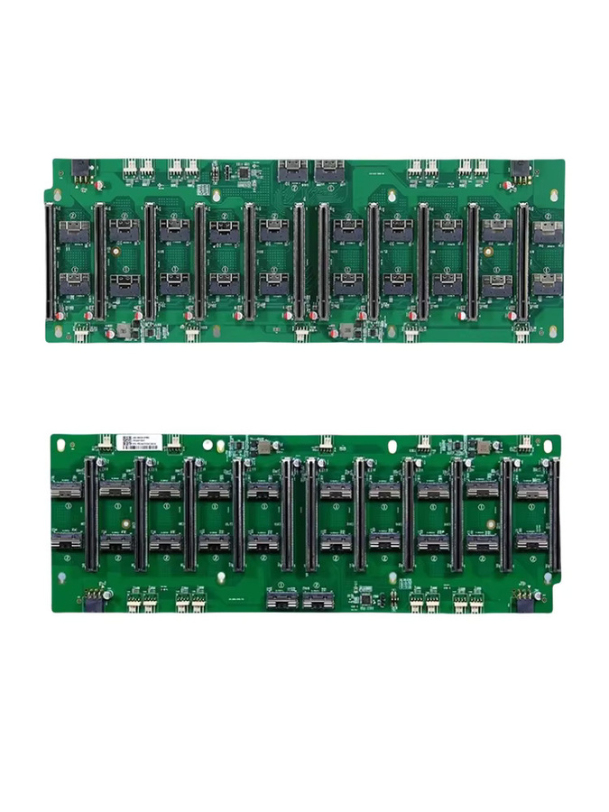 SPEEDIER MCIO zu PCI-E 5.0 X16 und 8654 zu PCIe 4.0 X16 Basis 8/10 Multi-Card 11-Slot 16X GPU Grafikkarten-Erweiterung für Server-Motherboards in Grün - Bild 4