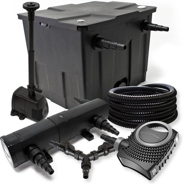 Sunsun Teichfilter Set Neo8000 mit 24W Pumpe und 25m Schlauch in Schwarz für bis zu 12000L Teichvolumen - Bild 1