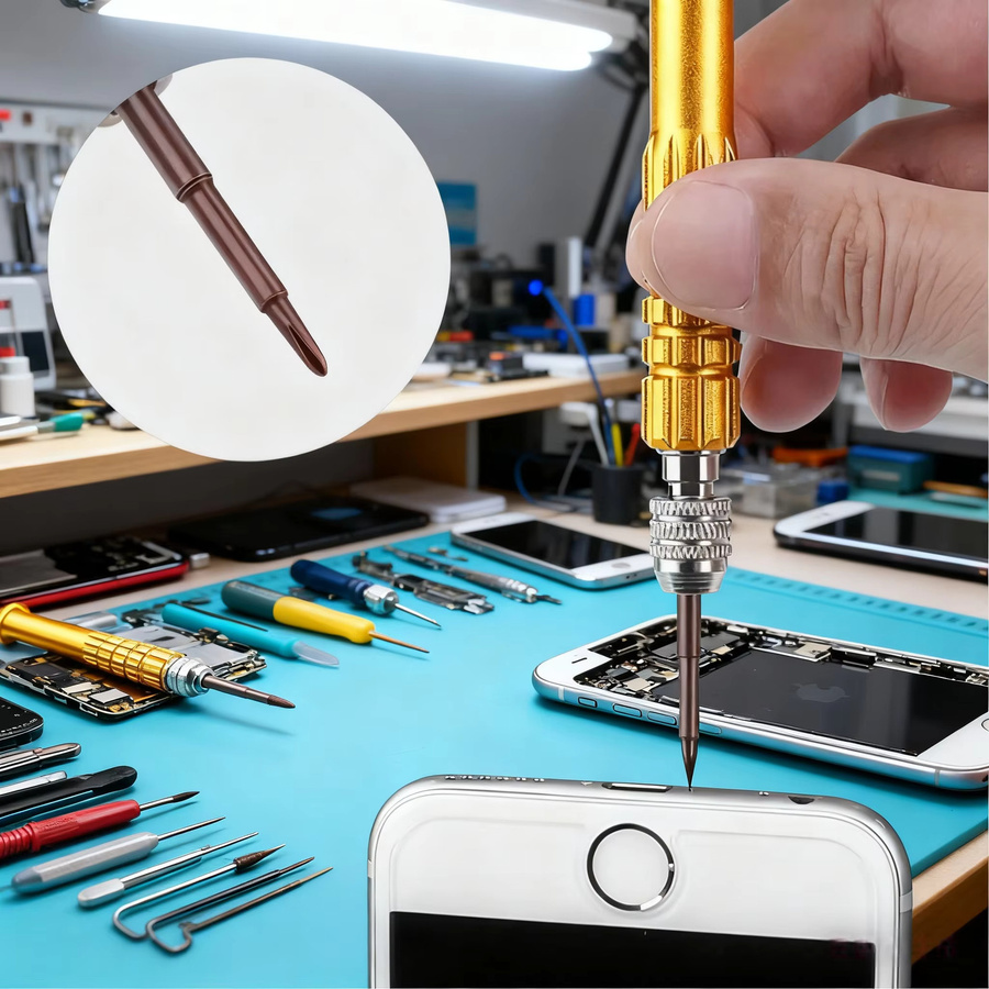 Wnew 5-in-1 Präzisions-Multifunktionswerkzeug-Set in Gold mit Schraubendrehern und Zangen für Reparaturen und Wartung - Bild 2