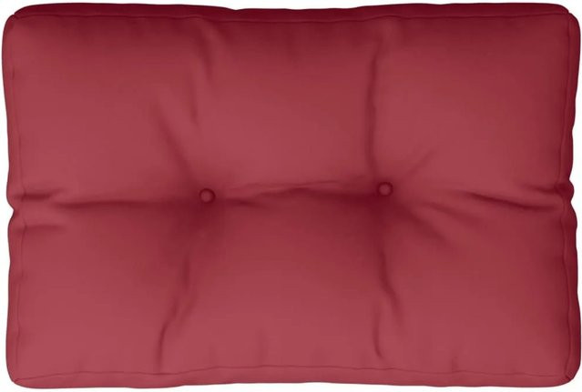 vidaXL Palettenkissen Weinrot aus Polyester, wasserabweisend und UV-beständig, B/T/H: 50 x 40 x 12 cm - Bild 1