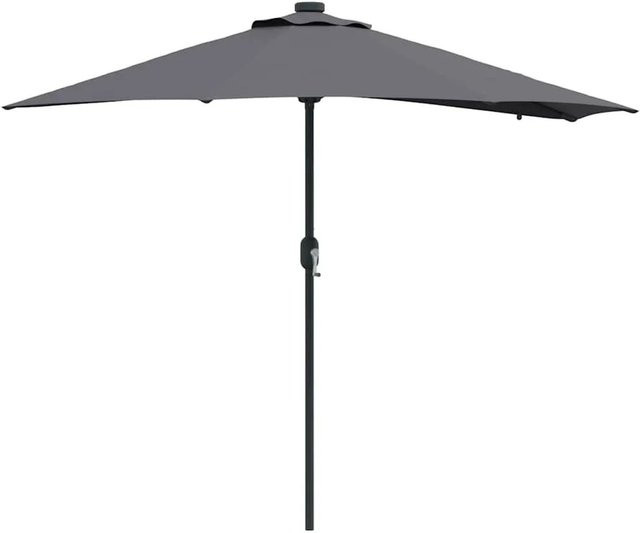 vidaXL Gartenparasol Anthrazit B: 294 cm, T: 150 cm, H: 223 cm aus Polyester - Bild 1