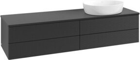 V&B Waschtischunterschrank Antao mit Frontstruktur in Blau lackiert, B/T: 160 x 50 cm - Bild 1