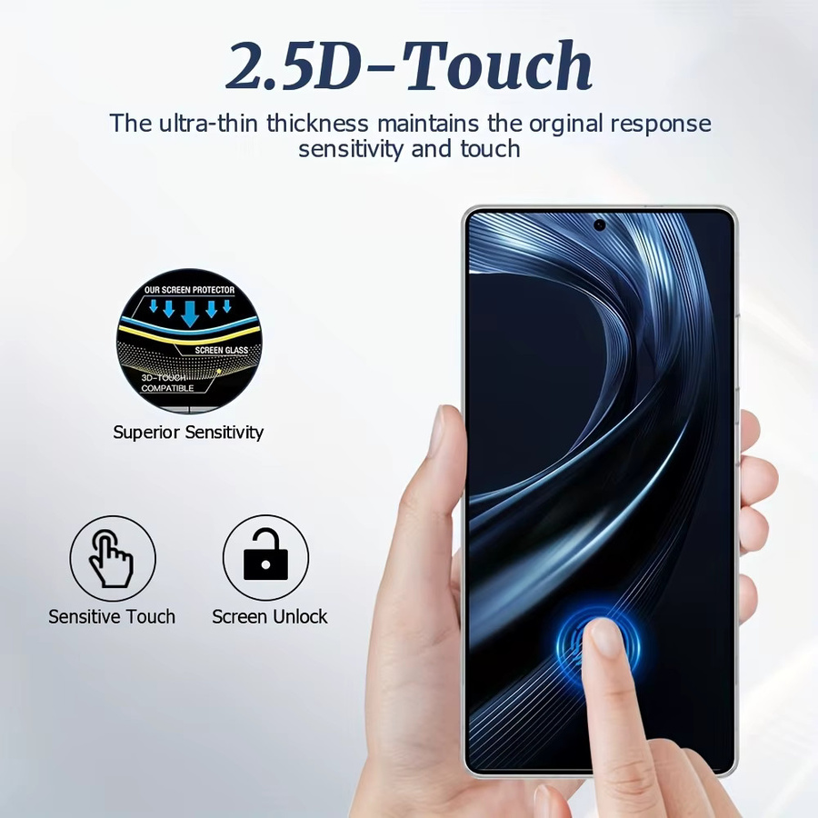 Samsung Galaxy S25 Ultra Displayschutzfolie Set mit 3 Displayschutzfolien und 2 HD-Objektivfolien, transparent, 6,9 Zoll, unterstützt Fingerabdruckerkennung - Bild 5