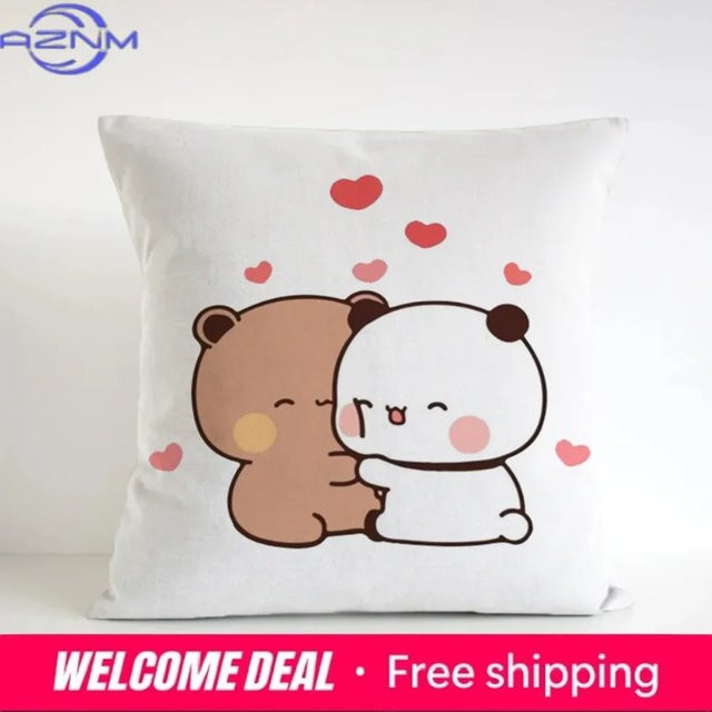 Dekorativer BUBU DUDU Kissenbezug im Aesthetic-Design, Zierkissenbezug für dein Wohnzimmer oder Sofa, B/B: 45 x 45 cm - Bild 1