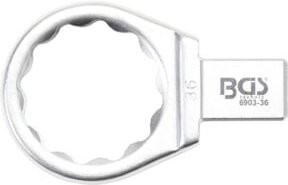 BGS Einsteck-Ringschlüssel 36 mm aus Chrom-Vanadium-Stahl in Silber - Bild 1