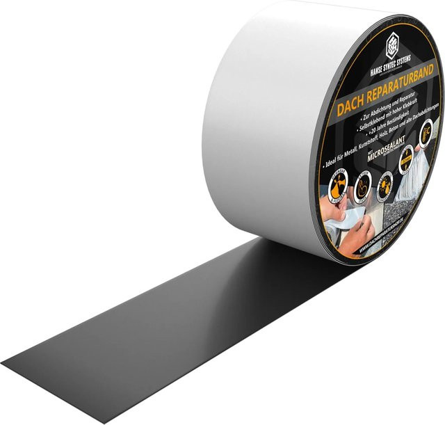 HSS Dach Reparaturband wasserdichtes Dichtungsband Weiß Breite: 5 cm, Länge: 5 m - Bild 1